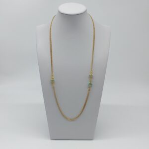 Collana Lunga Turchese 4 fiori