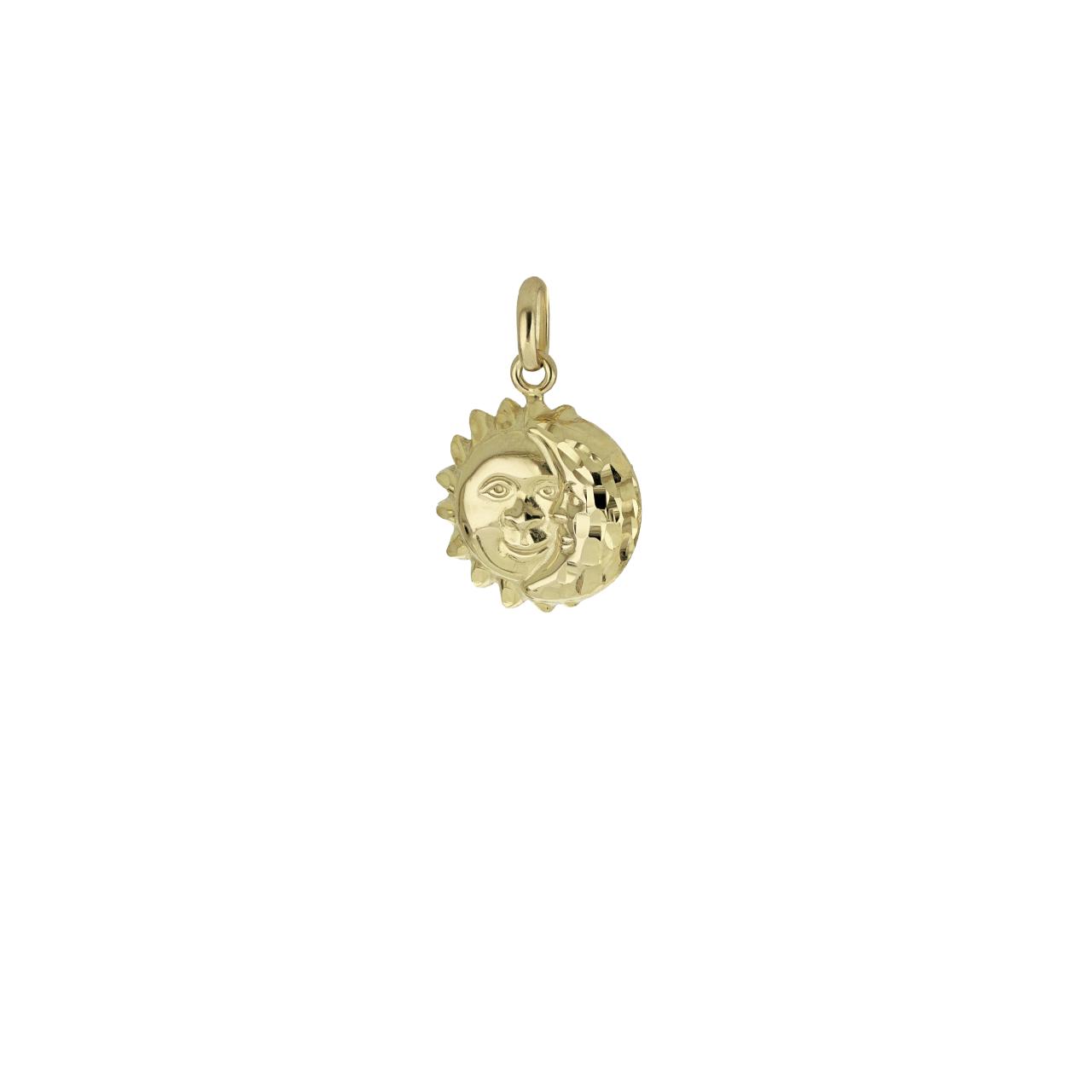 P772OUpendente Sole e Luna Oro Giallo