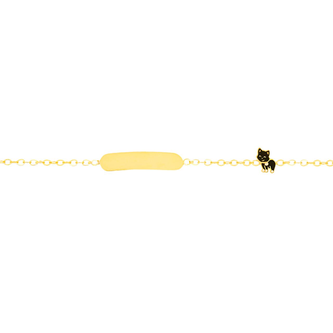 B852TA-001 BR 32 Gattino oro giallo e smalti particolare cm12+2