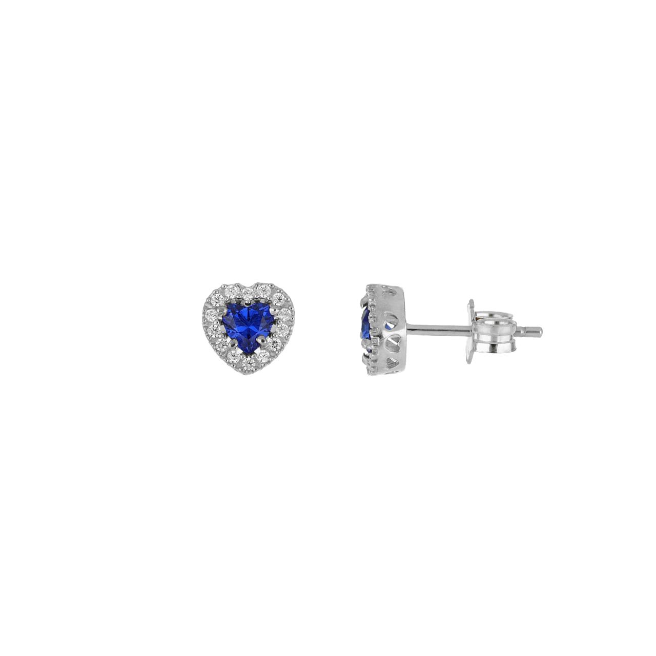 O4O1Z1 Orecchini Cuore blu 6853 03