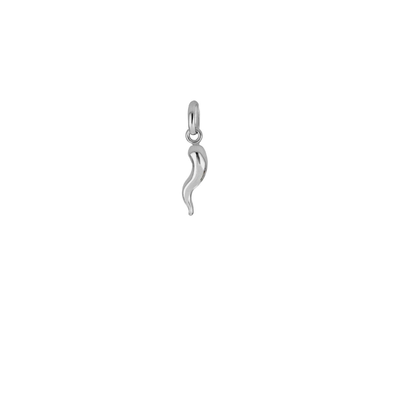 P091OU ciondolo Cornetto Oro Bianco cm2